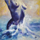 Nudité marine - Acrylique sur toile 50 x 50cm