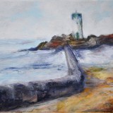 Mur de la pointe - Huile sur toile 35 x 26cm