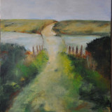 Chemin inondé - Acrylique sur toile 40 x 50 cm